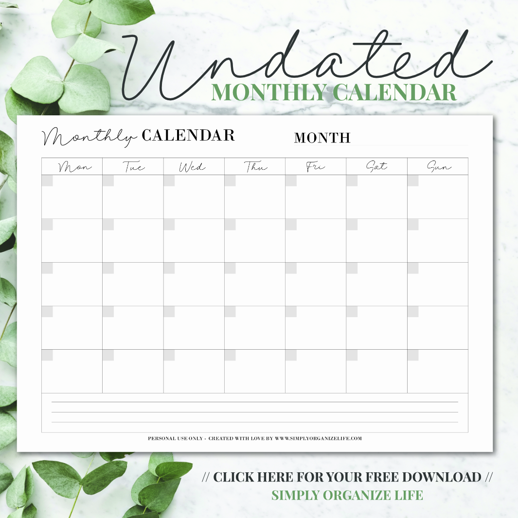 free-undated-calendar-organize