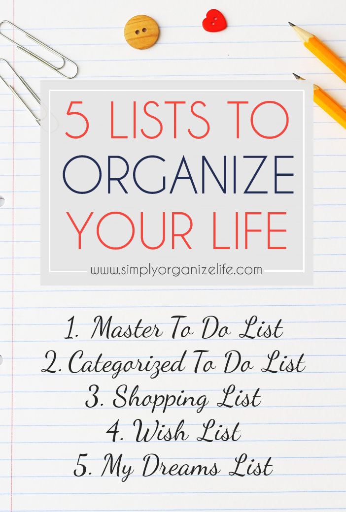 5 Lists To Make Your Life Easier